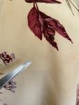 Botanical Watercolor Silk Scarf in Burgundy