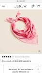 J.Crew Pink Oversized Silk Bandana 30"x30