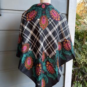 Diane Von Furstenberg Paisley & Plaid Silk Wrap