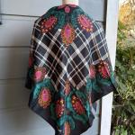 Diane Von Furstenberg Paisley & Plaid Silk Wrap