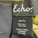 Oversized Black and Yellow Silk Paisley Scarf