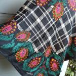 Diane Von Furstenberg Paisley & Plaid Silk Wrap