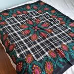 Diane Von Furstenberg Paisley & Plaid Silk Wrap