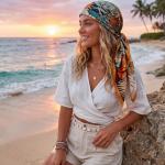 Silk Satin Head Scarf for Hair Wrapping