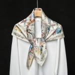 100% Mulberry Silk Large Square Scarf for Women