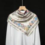 100% Mulberry Silk Large Square Scarf for Women