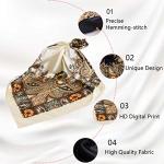 4-Pack Silk Head Scarves for Women