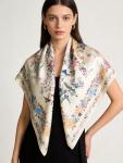 100% Mulberry Silk Large Square Scarf for Women