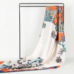 RIIQIICHY 35-Inch Silk-Like Printed Head Scarf