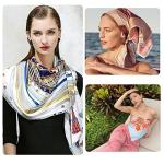 4-Pack Silk Head Scarves for Women