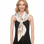 RIIQIICHY Printed Silk Hair Scarf 35 Inches