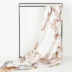 RIIQIICHY Printed Silk Hair Scarf 35 Inches