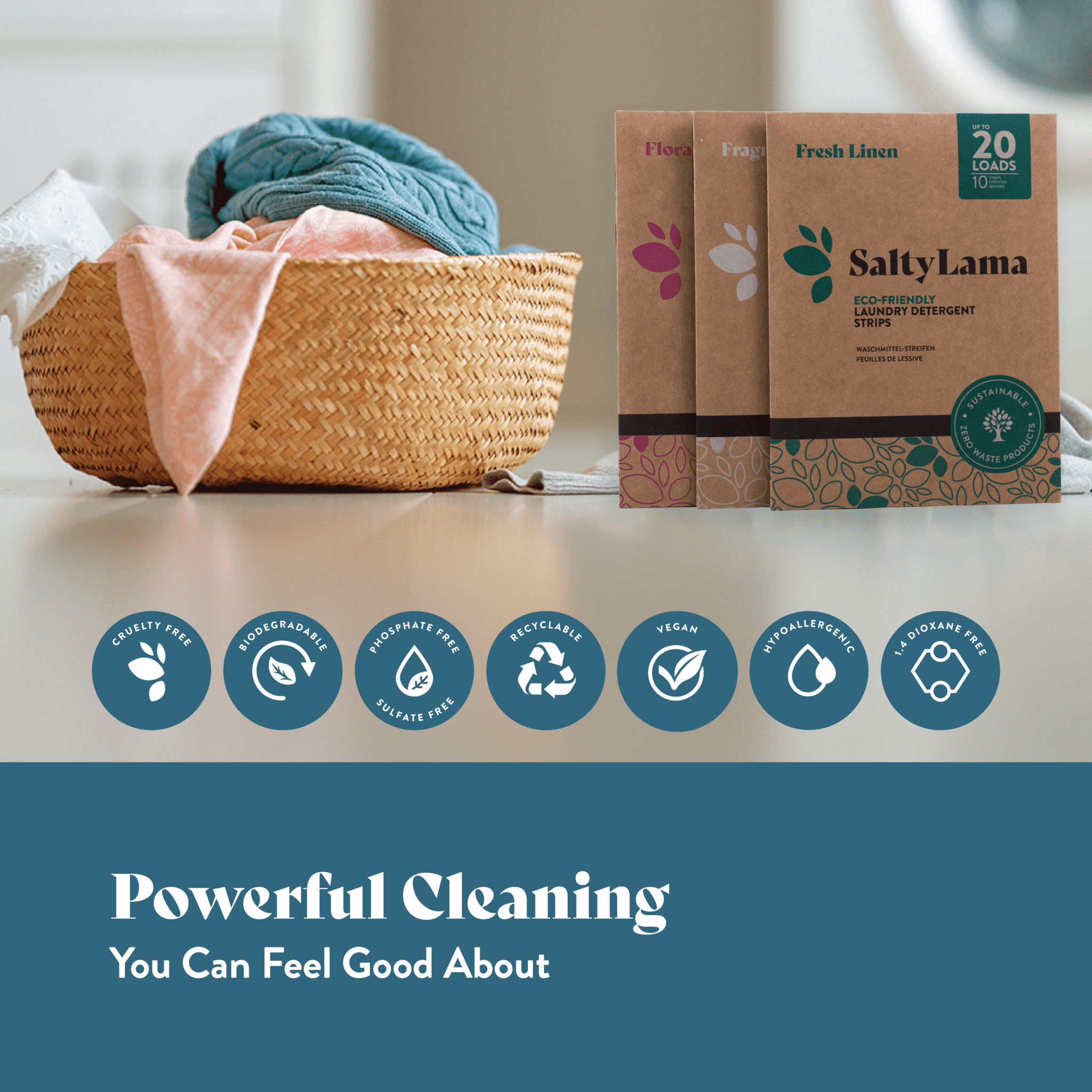 Fresh Linen Laundry Detergent Sheets - Eco Friendly