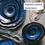 Blue Ceramic Decorative Bowl for Jewelry & Trinkets