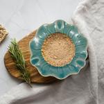 Blue Ceramic Oil Warmer and Tealight Holder