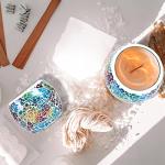 Rainbow Mosaic Glass Candle and Vase Holder