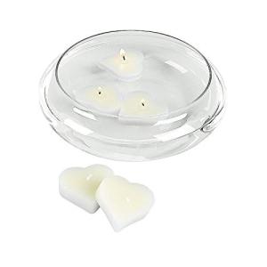 7-Inch Glass Floating Candle Bowl for Home Decor