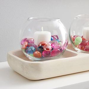 3.5” Glass Rose Candle Bowl - 12 Pack