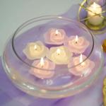 Clear Glass Candle Bowl for Weddings and Parties