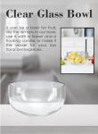 Clear Round Glass Bowl for Home Decor and Candles