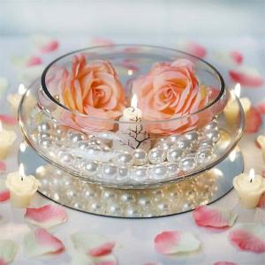 Clear Glass Candle Bowl for Weddings and Parties
