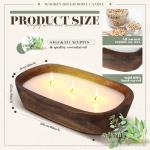 2 Pack Wooden Dough Bowl Candles - Sage & Eucalyptus
