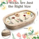 Large Botanical Scented Candle Bowl with Flowers