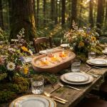 Large Botanical Scented Candle Bowl with Flowers