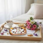 6 Wick Pumpkin Spice Candle in Wooden Bowl