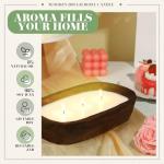 2 Pack Wooden Dough Bowl Candles - Sage & Eucalyptus