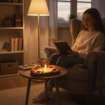 6 Wick Pumpkin Spice Candle in Wooden Bowl