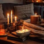 Large Botanical Scented Candle Bowl with Flowers