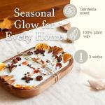 6 Wick Pumpkin Spice Candle in Wooden Bowl