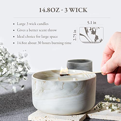 Vanilla Caramel Soy Candle in Ceramic Bowl