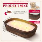 Wood Dough Bowl Candle Set - Scented Soy Candles