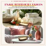 Wood Dough Bowl Candle Set - Scented Soy Candles