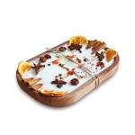 6 Wick Pumpkin Spice Candle in Wooden Bowl