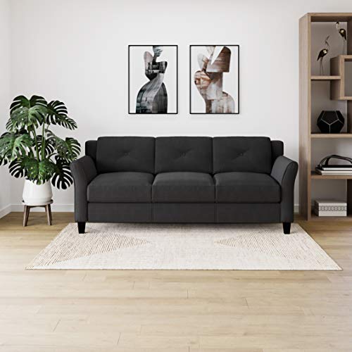 Lifestyle Solutions CCHRFKS3M26BKVA Harrington Sofa, Black