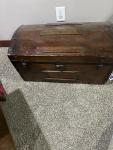 Vintage Wood Chest Trunk for Treasure Storage