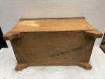 Vintage Wooden Storage Trunk Chest, 28"x15"x15