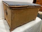 Vintage Wooden Storage Trunk Chest, 28"x15"x15