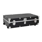 Seward Black Rolling Under Bed Storage Trunk