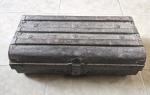 Vintage 1800s English Iron Storage Trunk Suitcase