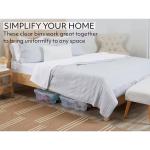 Cleverstore Wheeled Storage Boxes, Under Bed, 68 Qt