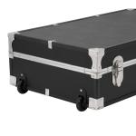 Seward Black Rolling Under Bed Storage Trunk