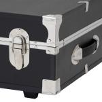 Seward Black Rolling Under Bed Storage Trunk