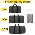 Extra Large Grey Travel Duffle Bag - 100L