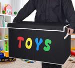 Extra Large Collapsible Toy Storage Chest - Black