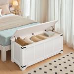 Wooden Storage Trunk with 2 Safety Hinges