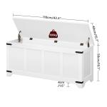 Wooden Storage Trunk with 2 Safety Hinges